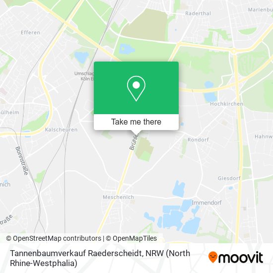 Tannenbaumverkauf Raederscheidt map