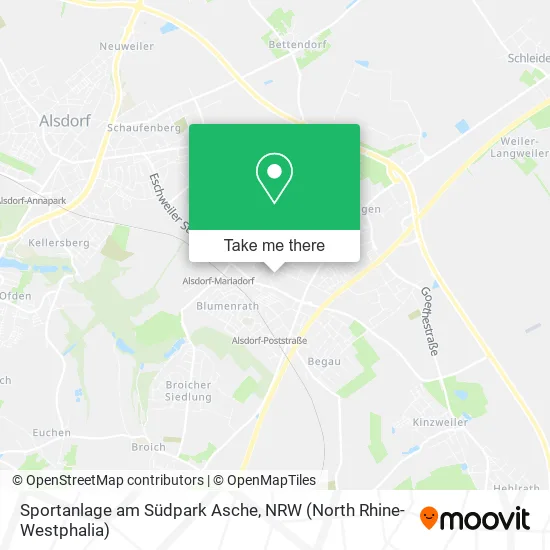 Карта Sportanlage am Südpark Asche