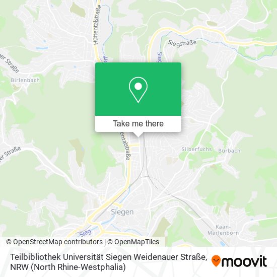 Teilbibliothek Universität Siegen Weidenauer Straße map