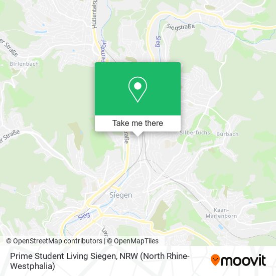 Prime Student Living Siegen map