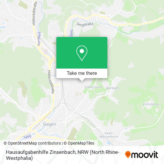 Hausaufgabenhilfe Zinsenbach map