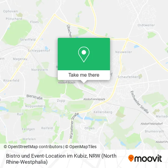 Bistro und Event-Location im Kubiz map