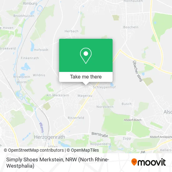 Simply Shoes Merkstein map