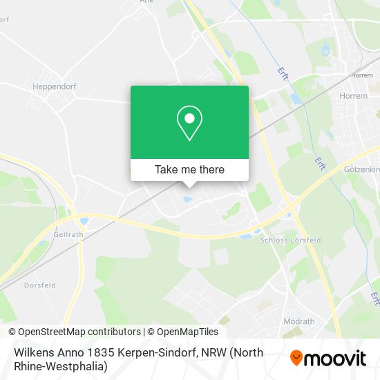 Wilkens Anno 1835 Kerpen-Sindorf map