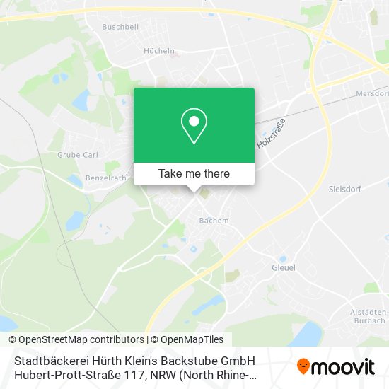 Stadtbäckerei Hürth Klein's Backstube GmbH Hubert-Prott-Straße 117 map