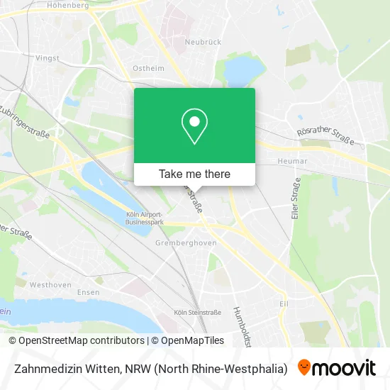 Zahnmedizin Witten map