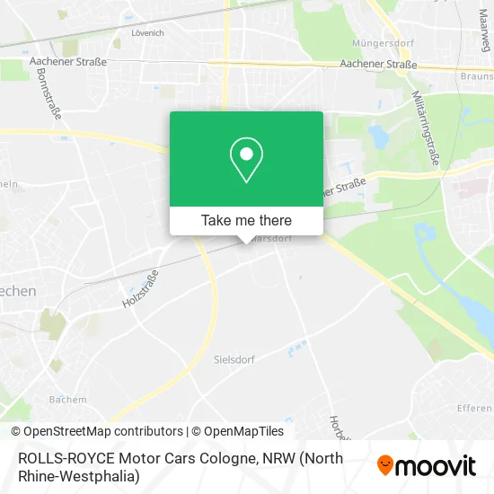 Карта ROLLS-ROYCE Motor Cars Cologne