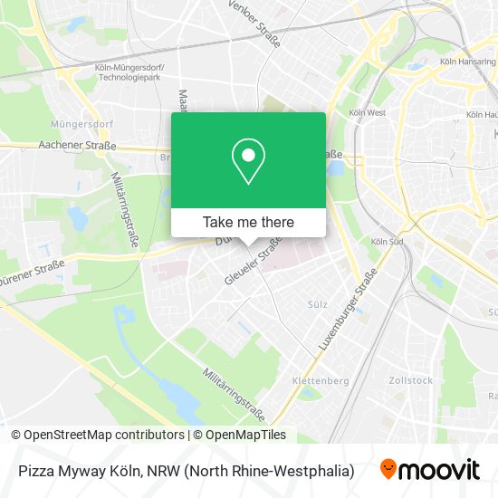 Карта Pizza Myway Köln