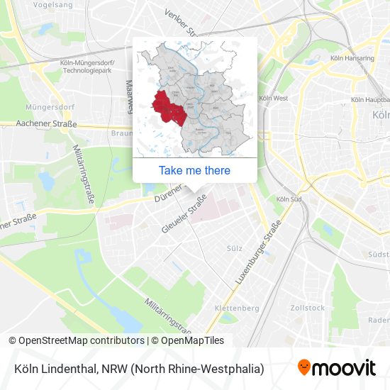Köln Lindenthal map