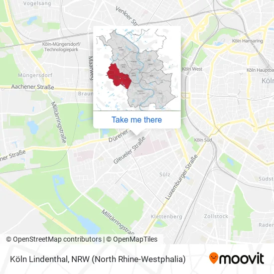 Карта Köln Lindenthal