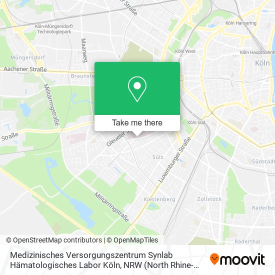 Medizinisches Versorgungszentrum Synlab Hämatologisches Labor Köln map
