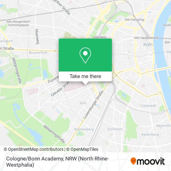 Cologne/Bonn Academy map