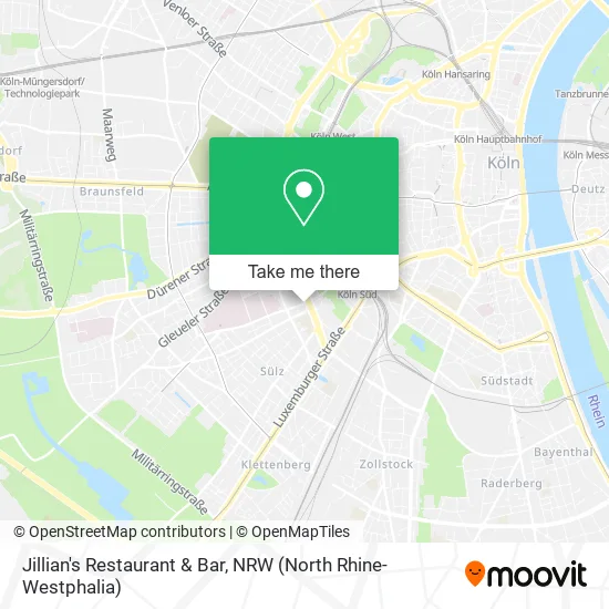 Jillian's Restaurant & Bar map