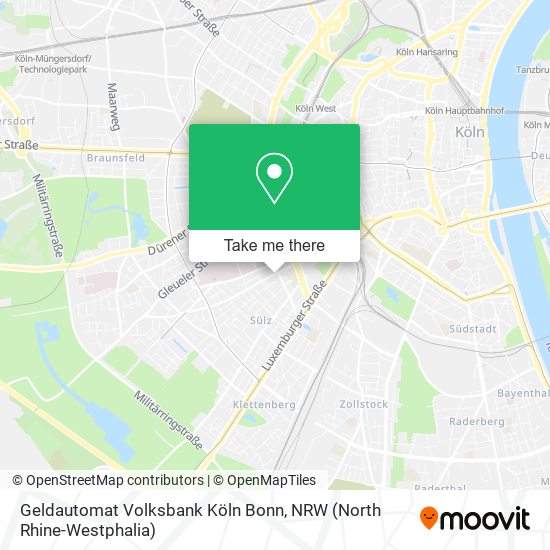 Geldautomat Volksbank Köln Bonn map