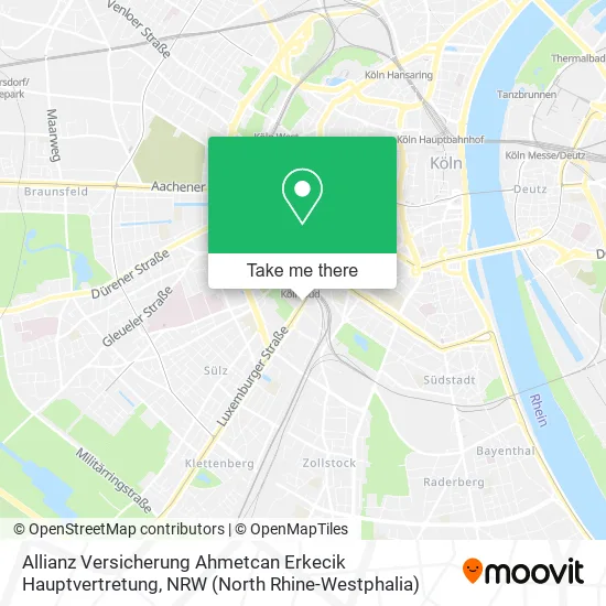 Карта Allianz Versicherung Ahmetcan Erkecik Hauptvertretung