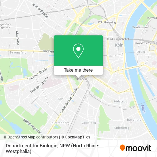 Карта Department für Biologie