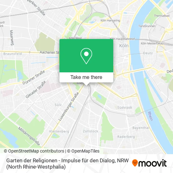 Карта Garten der Religionen - Impulse für den Dialog