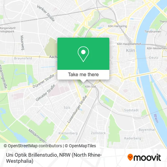 Карта Uni Optik Brillenstudio