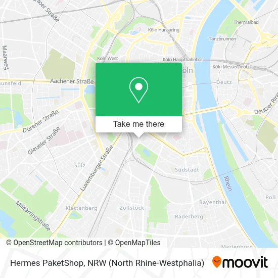 Hermes PaketShop map