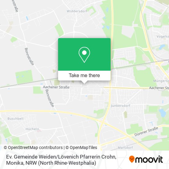 Ev. Gemeinde Weiden / Lövenich Pfarrerin Crohn, Monika map