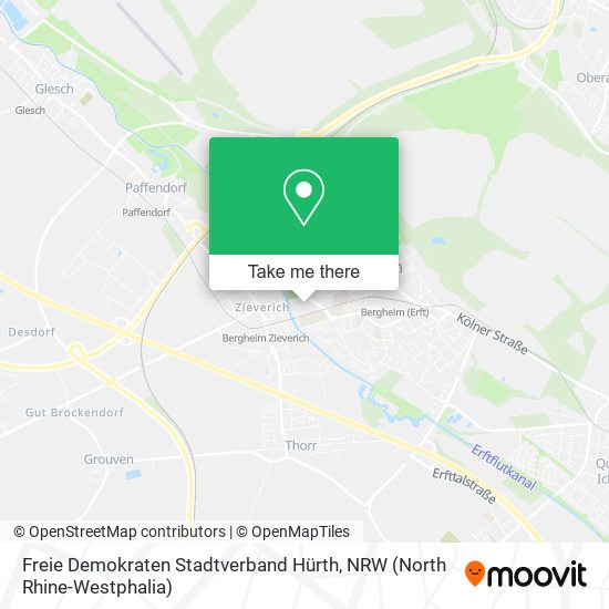 Freie Demokraten Stadtverband Hürth map