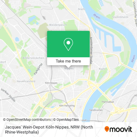 Карта Jacques' Wein-Depot Köln-Nippes