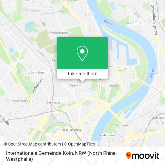 Internationale Gemeinde Köln map
