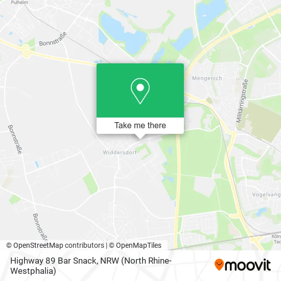 Highway 89 Bar Snack map