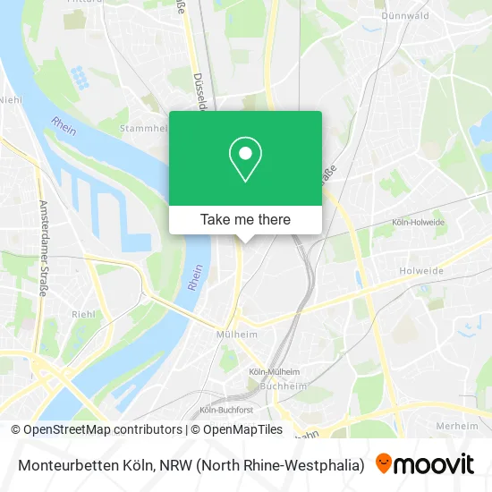Monteurbetten Köln map