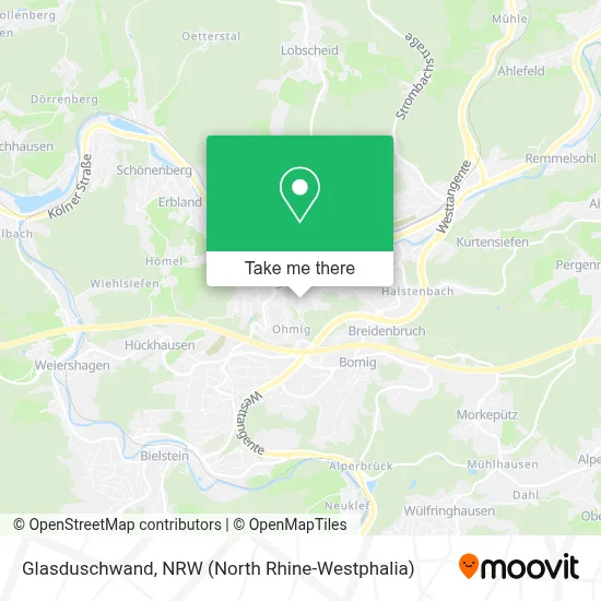 Glasduschwand map