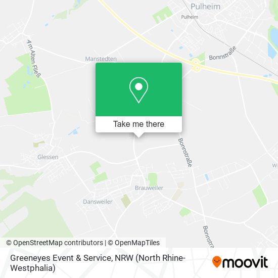 Greeneyes Event & Service map