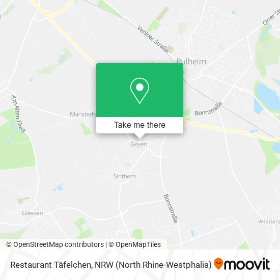 Карта Restaurant Täfelchen