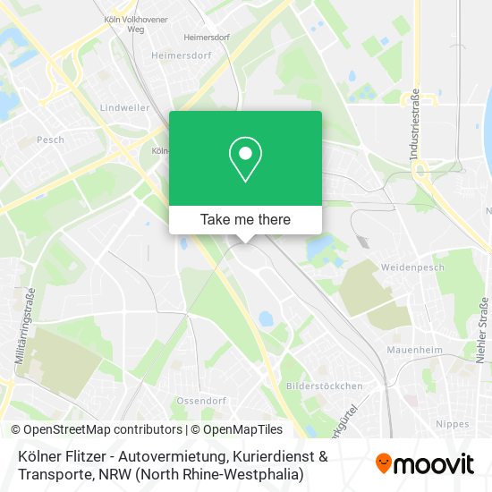 Kölner Flitzer - Autovermietung, Kurierdienst & Transporte map