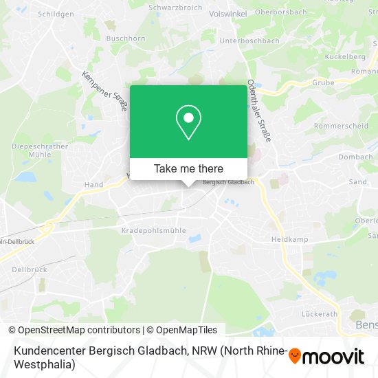 Kundencenter Bergisch Gladbach map