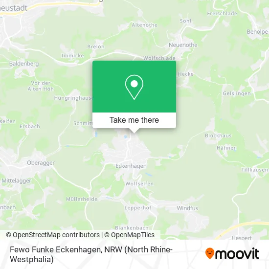 Карта Fewo Funke Eckenhagen