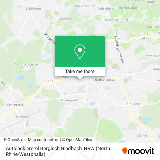 Карта Autolackiererei Bergisch Gladbach