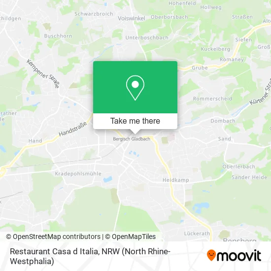 Restaurant Casa d Italia map