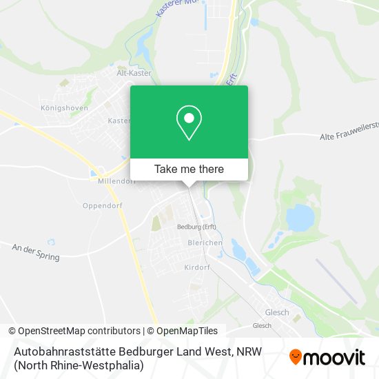 Autobahnraststätte Bedburger Land West map