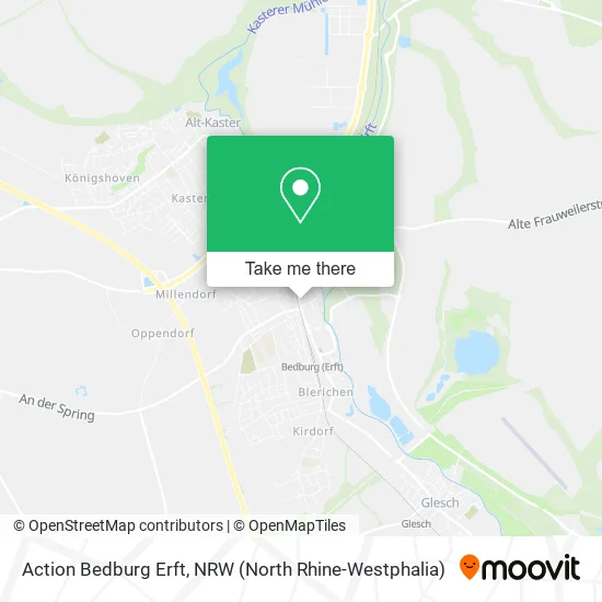 Action Bedburg Erft map