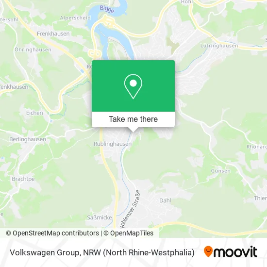 Карта Volkswagen Group