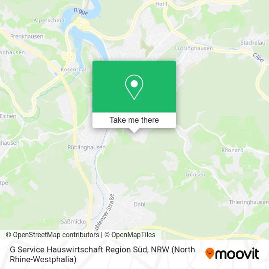 G Service Hauswirtschaft Region Süd map