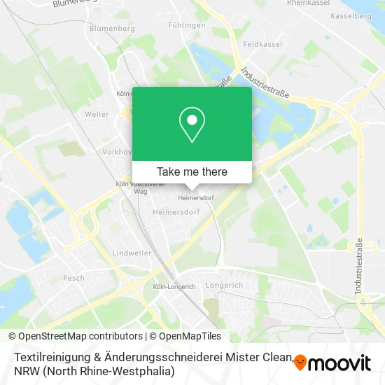 Карта Textilreinigung & Änderungsschneiderei Mister Clean