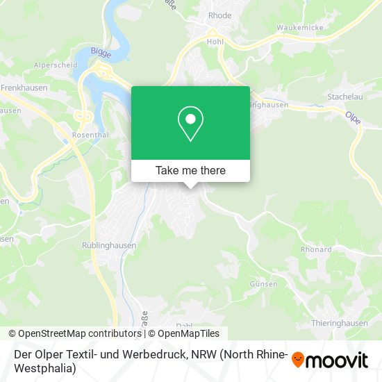 Der Olper Textil- und Werbedruck map