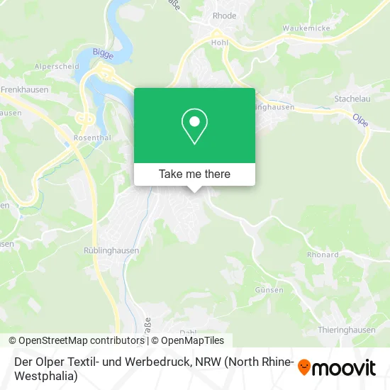 Карта Der Olper Textil- und Werbedruck