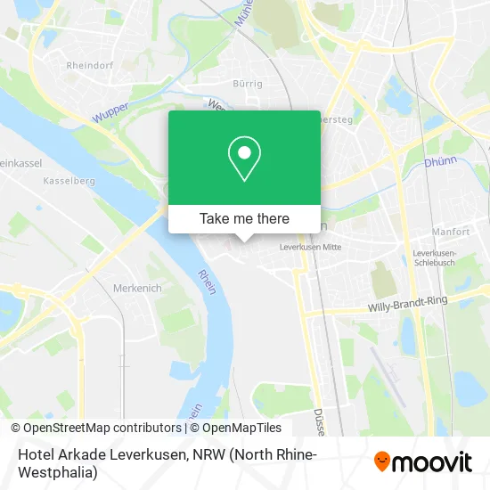 Hotel Arkade Leverkusen map