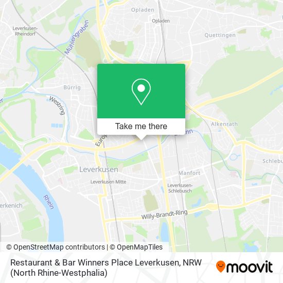 Restaurant & Bar Winners Place Leverkusen map