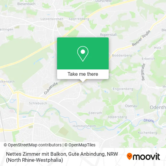 Карта Nettes Zimmer mit Balkon, Gute Anbindung