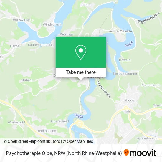 Карта Psychotherapie Olpe