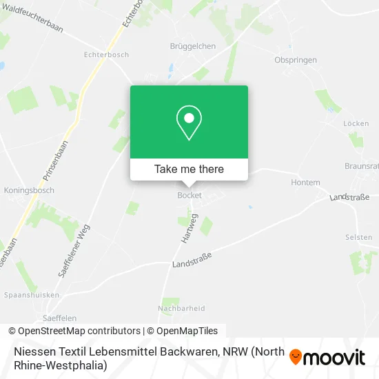 Карта Niessen Textil Lebensmittel Backwaren