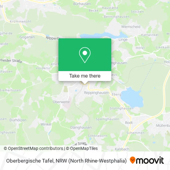 Карта Oberbergische Tafel